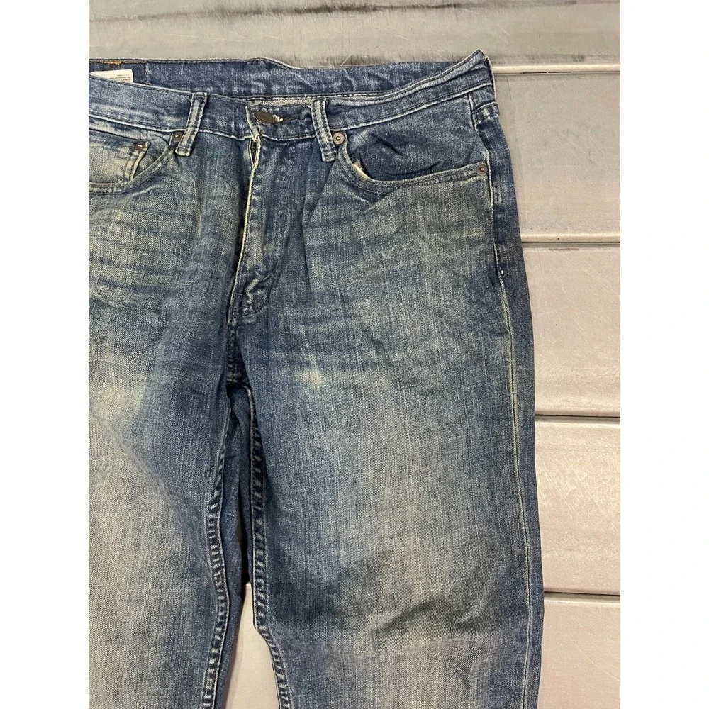 Levis 514 Slim Straight Jeans‎ Mens 31x32 Blue Medium Wash Denim Faded